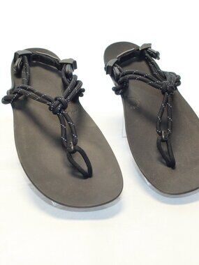 Xero Shoes Unisex SZ M6 W7 Black Genesis Lightweight Adjustable Barefoot Sandals